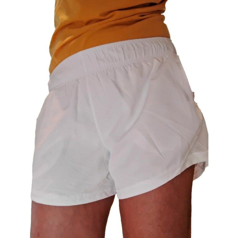 Athletic Works Women L New Y2K White Short Running Pocket Moisture Wicking Relax